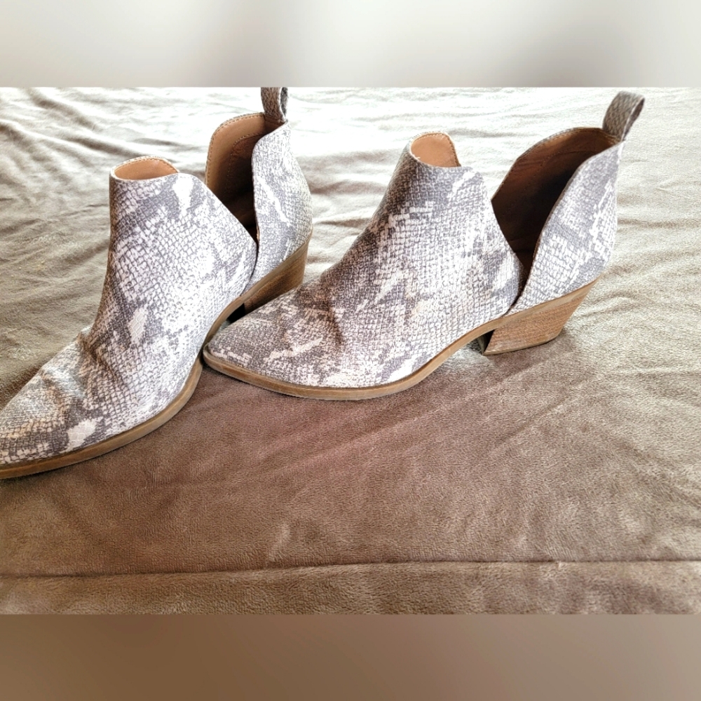 Snake Skin Booties